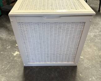 White WickerStyle Storage Unit