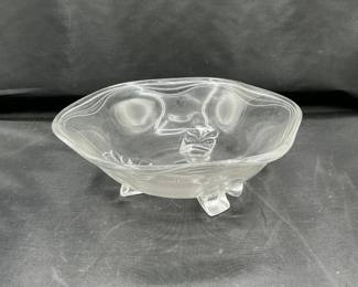 Decorative Footed Glass Bowl