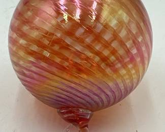 HandBlown Opalescent Swirl Glass Ornament