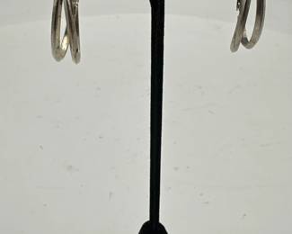 Pair Of SilverTone DoubleHoop Earrings