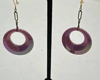 Pair Of Purple DangleDrop Style Earrings