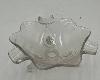 Clear Glass FloralShaped BowlDish