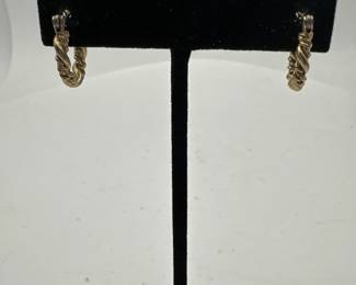 Pair Of Small GoldTone Hoop Earrings