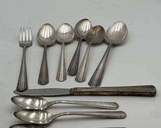 Collection Of Ten Antique American Silver Co. SilverPlate Flatware Pieces