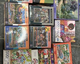 Collection Of Eleven Various Jigsaw Puzzles