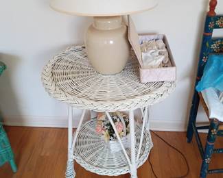Wicker side table 