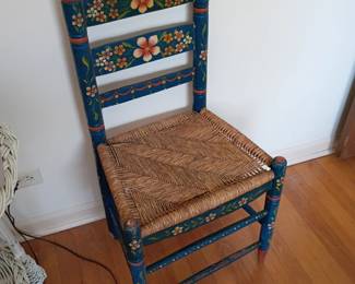 Hand painted swedish chair