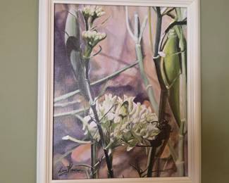 Lucy Flaaten Desert Nectar Signed Giclee Print Framed Floral Art