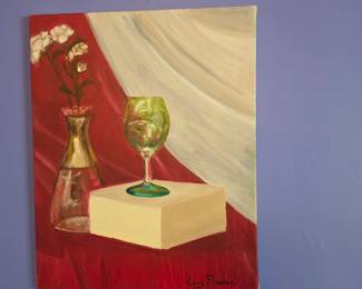 A still life Painting Signed Lucy Flaaten