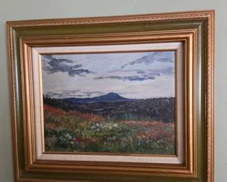S. Niels Hansen Original Oil Painting Framed Scandinavian Landscape Signed