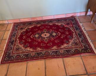 JC Penney Avestan Kirman Wool Rug 4x6 Belgium Red Oriental Area Rug