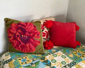 Embroidered pillows