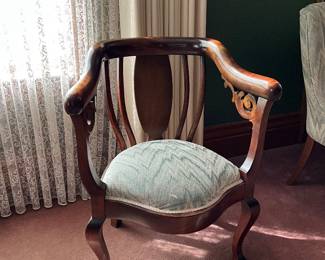 Solid cherry Victorian chair