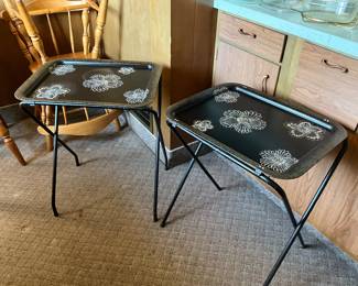 Vintage metal tray tables, there are 3 of these