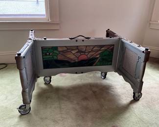 Casket Bier with stained glass-there are two of these