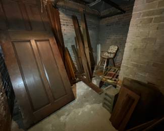 Old oak or mahogany door 