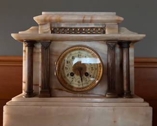 Solid marble clock 