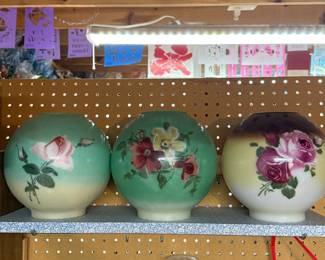 Gorgeous hand painted globes