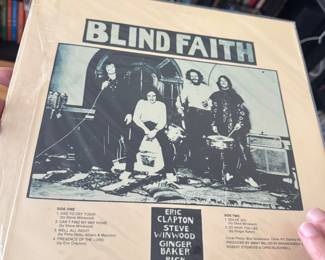 Blind Faith Self Titled Album Vinyl Record Back Cover