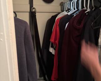 Coat Closet with Various Garments and Accessories