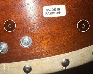 Wooden Irish Bodhrán Frame Drum with Hide Head with case $150 