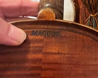 Maggini" style violin, likely a German trade instrument from the late 19th or early 20th century (circa 1890) $500