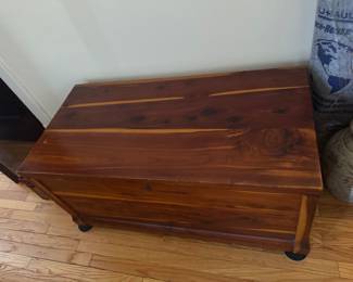 Handcrafted Cedar Blanket Chest with Iron Hardware