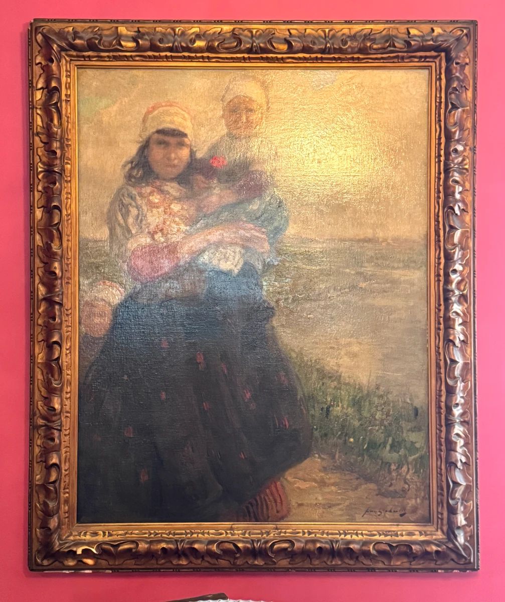 Franz Charlet – “Lady with Poppies" (50" w x 61"h)