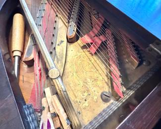 Steinway & Sons Rococo Victorian Brazilian Rosewood Grand Piano