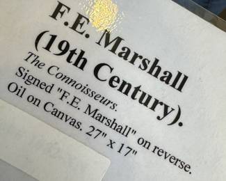 F.E. Marshall The Connoisseurs Oil Painting 19th Century Genre Scene Antique Framed Artwork