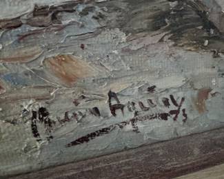 Oil Painting by Mario Aguayo Featuring Rustic Landscape