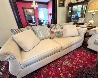 Walter E. Smithe Custom Upholstered Empire Sofa