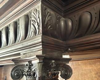 Monumental 19th Century Display Built-In Cabinet Bookcase (109w x 30d x 84h)