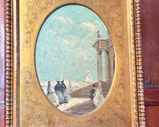 Artlore Gallery Label for Original Oil Painting by Biancardi