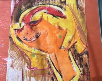 Mixed-media work on paper by Vadna S. Gardner