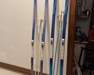 Pair of Peltor Nordic Skis with Bindings, 1990s