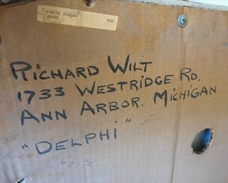 Richard Wilt (1915–1981), a highly regarded American painter and professor at the University of Michigan. The title of the work is "Delphi."