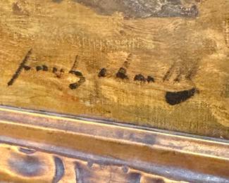 Franz Charlet – “Lady with Poppies" (50" w x 61"h)