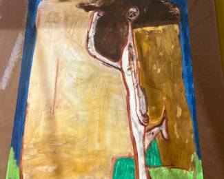 Mixed-media work on paper by Vadna S. Gardner