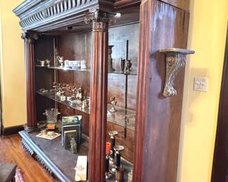 Monumental 19th Century Display Built-In Cabinet Bookcase (109w x 30d x 84h)