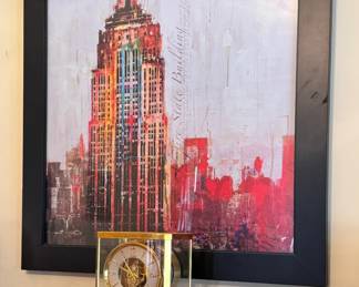 Brass and Glass Skeleton Dial Anniversary Mantel Clock