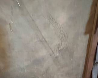 Monumental Early 20th Century Oil Painting – Missionary Scene (59w x 101h)