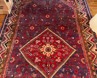 Persian Kerman-Style Area Rug with Geometric Patterns and Rich Colors