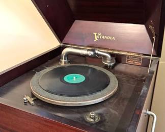 Vintage Vitanola Phonograph Cabinet, Wind Up Talking Machine, 1920s Record Player