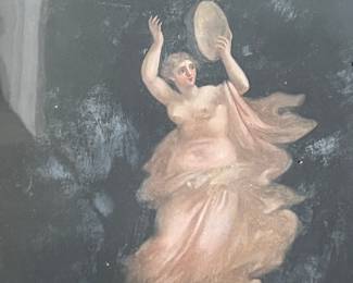 Dancing Maenad - Spirit of the Tambourine - Pompeian Dancer in Pink Drapery