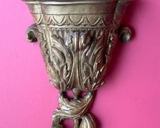 Gilt Composite Neoclassical Style Acanthus Wall Bracket - Merchandise Mart