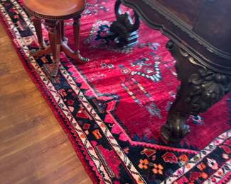 Oriental Handwoven Persian Rug with Geometric Tribal Patterns