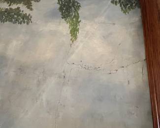 Monumental Early 20th Century Oil Painting – Missionary Scene (59w x 101h)