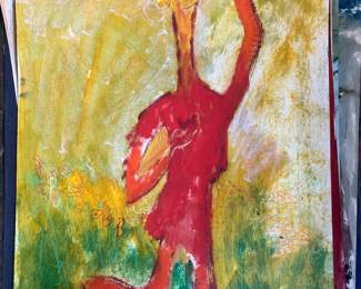 Mixed-media work on paper by Vadna S. Gardner