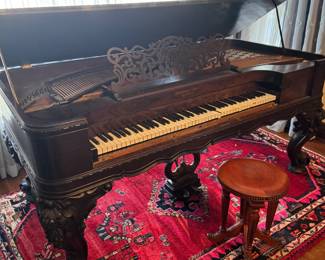 Steinway & Sons Grand Piano with Intricate Carvings